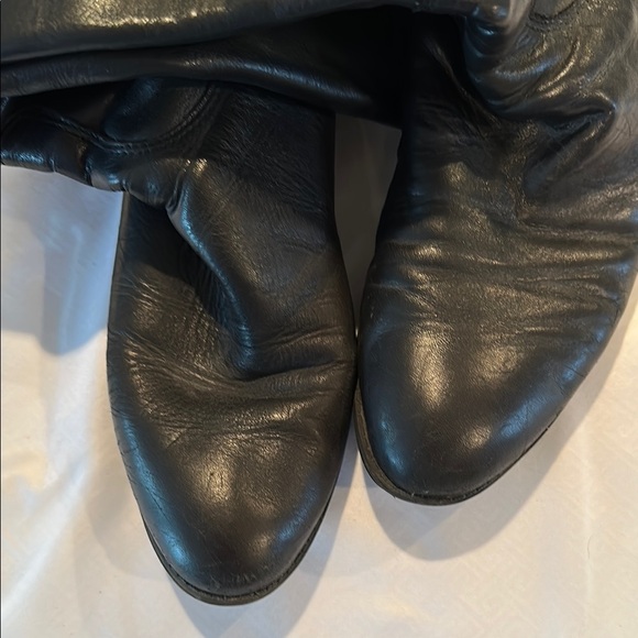 Sam Edelman 9.5 Wide Calf Black Heeled Boots with Classic Western Style - Picture 6 of 13